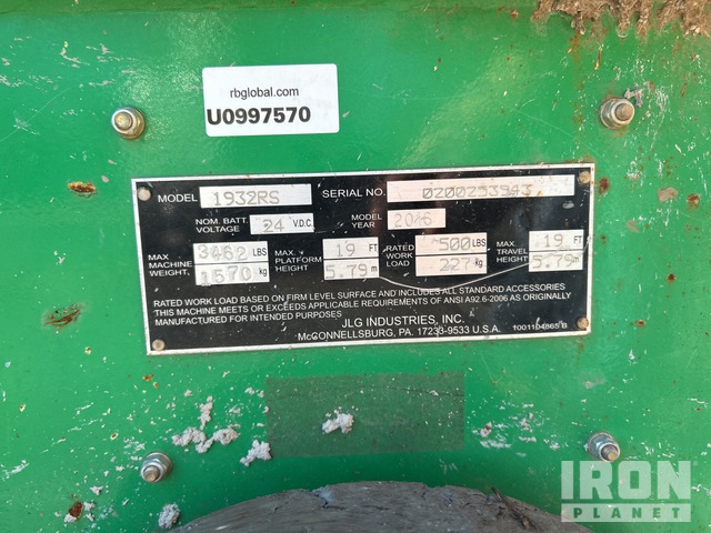 ELEVADOR TIJERA 2016 JLG 1932RS