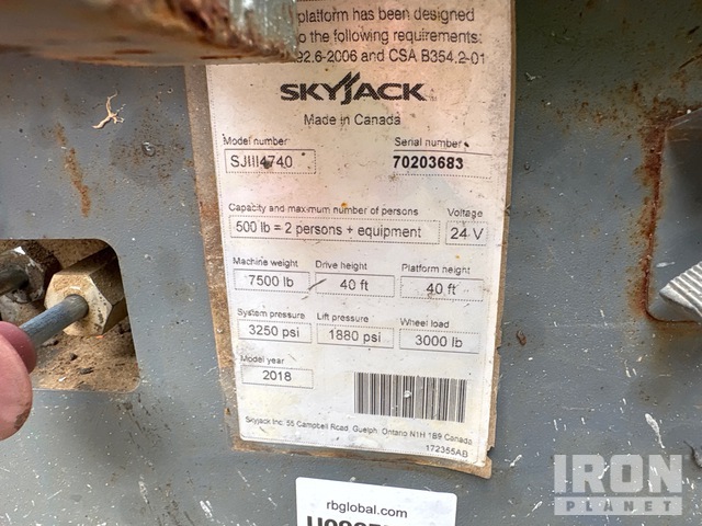 ELEVADOR TIJERA 2018 SKYJACK SJIII4740