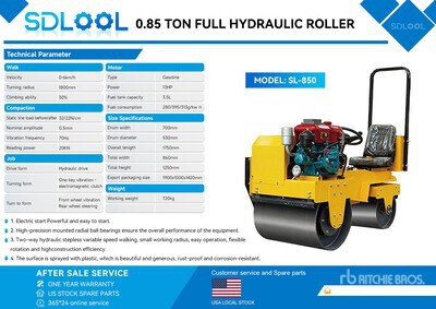 2026 SDLOOL SL850 Dubbele trommelwals (Unused)