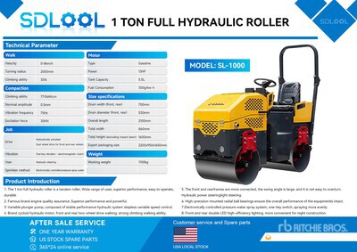 2026 SDLOOL SL1000 Dubbele trommelwals (Unused)