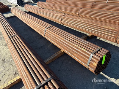 Quantity of (61) 1 7/8 in OD Blk Schedule 40 x 21 ft Steel Pipe