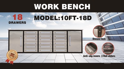 2026 suhivelee NWB-18DS-2B-10 10 ft 18-Drawer Workbench (Unused)