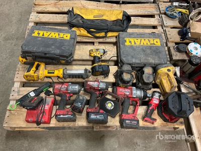 Quantity of Milwaukee & Dewalt Power Tools