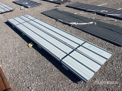 Quantity of (70) White Metal Roof Panels (Unused)