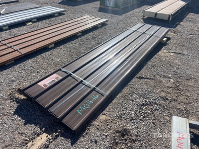 Quantity of (70) Brown Metal Roof Panels (Unused)