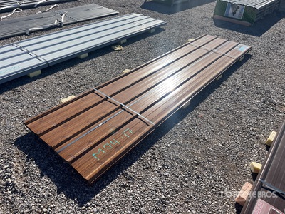 Quantity of (30) Wood Train Metal Roof Wall Panels (Unused)