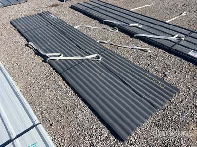 Quantity of (70) Grey Metal Roof Panels معدات بناء متنوعة (Unused)