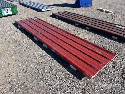 Quantity of (30) Red Polycarbonate Roof Panel معدات بناء متنوعة (Unused)