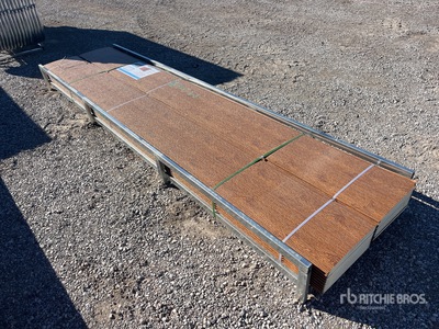 Quantity of (20) 12 ft x 15 in Wood Grain Polyurethane Insulated Metal Wall Panel معدات بناء متنوعة