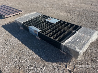 Quantity of (10) Black Galvanized Steel 7.9 Ft X 3.3 Ft Ogrodzenie