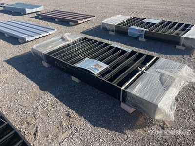 Quantity of (10) 7.9 ft x 3.3 ft Black Galvanized Steel Ogrodzenie