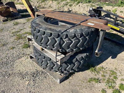 Quantity of 14.00-24 Tires Wheels & 72 in Forks - Fits Gradall