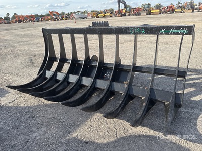 Cat LM220 120 in Skeleton Wheel Loader Root Rake - Fits Cat