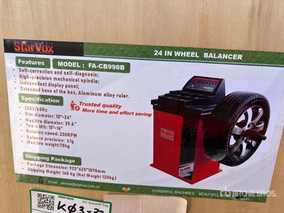 2025 STARVOX FA-WB24 24 in Wheel Balancer (Unused)