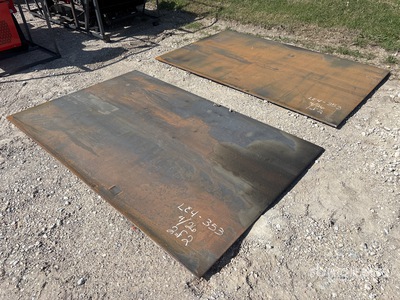 Quantity of (2) 2026 AGT 5ft x 8ft 5 ft x 7 ft 10 in (.75 in Thick) Steel Plates (Unused)