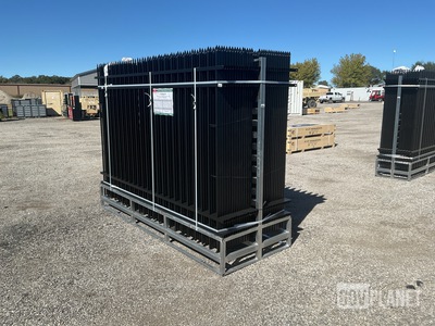 (30) Pieces of Galvanized Steel Garden/Public Space Fence w/(31) Post Connectors