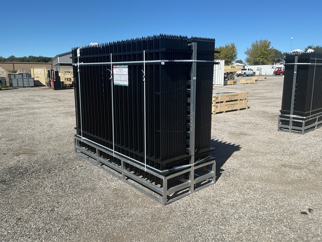 (30) Pieces of Galvanized Steel Garden/Public Space Fence w/(31) Post Connectors