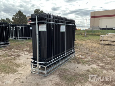 (24) Pieces of KJ Powder Coated Steel Fence w/(25) Post Connectors - Unused
