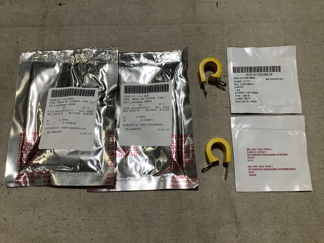 (1,989) O-Rings, (41) Loop Clamps, (22) Wrenching Bolts & Assorted Items