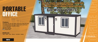 2026 suhivelee NMO-20FT-007C-FP 20 ft x 7 ft Skid-Mounted Mobilne biuro (Unused)