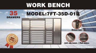 2026 suhivelee NWB-H35DS-7 7 ft 35-Drawer Workbench (Unused)