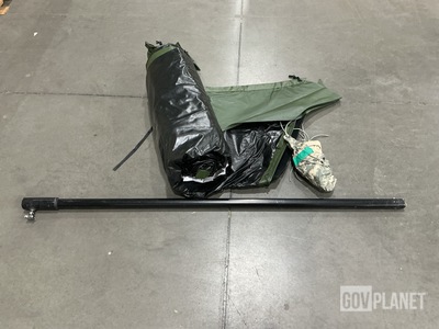 (9) Tent Poles, (1) Tent Section & Assorted Items