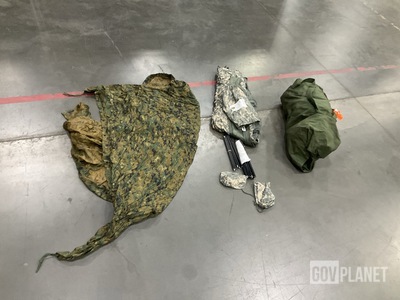 (14) Tarpaulins, (2) Improved Combat Shelters, (28) Duffel Bags & Assorted Items