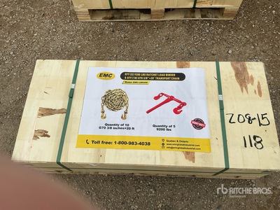 Quantity of (5) 2026 EMC LB9200 Ratcheting Binders (Unused)