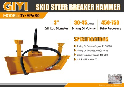 2025 GIYI GY-AP680 Skid Steer Breaker (Unused)