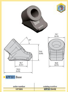 Quantity of (40) Kennametal KPF301 Base (Unused)