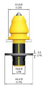 Quantity of (100) Kennametal RZ1-PT7 Bits (Unused)