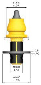 Quantity of (150) Kennametal RZ3-01P Tip Road Razor II (Unused)
