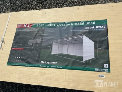 KJ K2512 Livestock Metal Shed - Unused