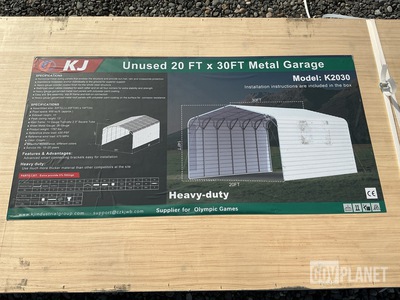 KJ K2030 Metal Garage - Unused