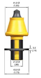 Quantity of (120) Kennametal SZ1-01 Tool Conical (Unused)