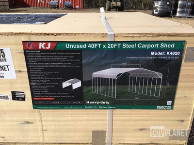 KJ K4020 Steel Carport Shed - Unused
