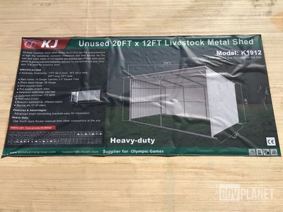 KJ K1912 Livestock Metal Shed - Unused