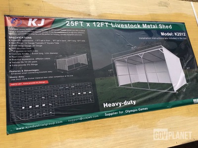 KJ K2512 Livestock Metal Shed - Unused