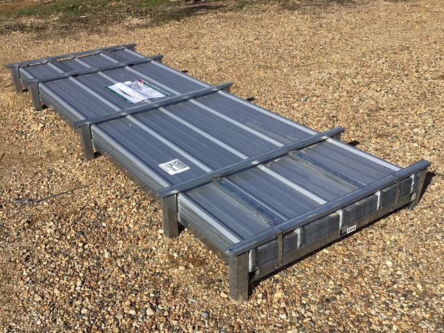 (100) Piece Lot of 10' Long Corrugated Steel Panels