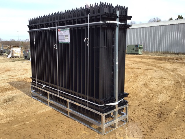 (24) Pieces of KJ Powder Coated Steel Fence w/(25) Post Connectors - Unused