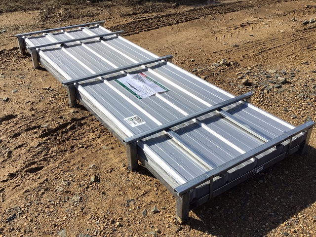 (100) Piece Lot of 10' Long Corrugated Steel Panels