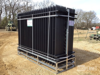 (30) Pieces of Galvanized Steel Garden/Public Space Fence w/(31) Post Connectors