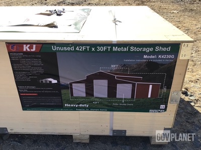 KJ K4230G Metal Storage Shed - Unused