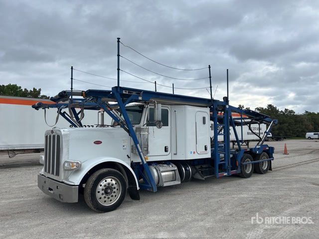 2014 Peterbilt 388 6x4 Sleeper Car Carrier Truck