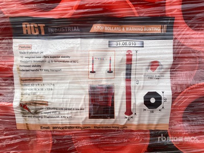 Quantity of (100) 2025 AGT AGT-TBB Delineators & Bases Divers (Unused)