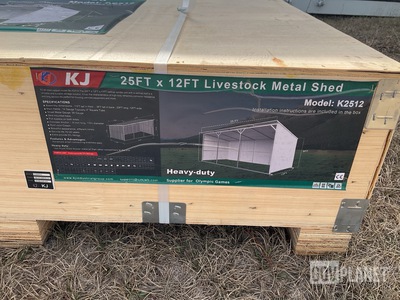KJ K2512 Livestock Metal Shed - Unused