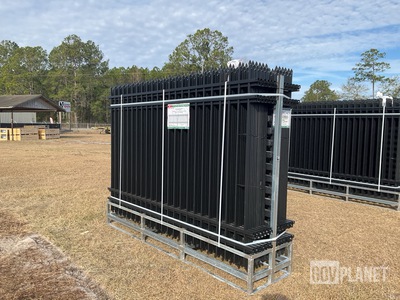 (24) Pieces of KJ Powder Coated Steel Fence w/(25) Post Connectors - Unused