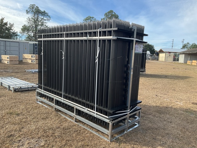 (30) Pieces of Galvanized Steel Garden/Public Space Fence w/(31) Post Connectors