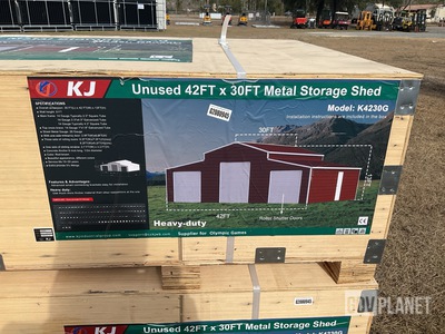 KJ K4230G Metal Storage Shed - Unused