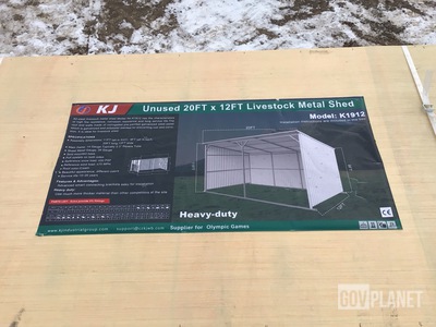 KJ K1912 Livestock Metal Shed - Unused
